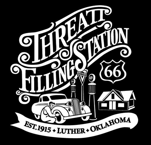 Threatt Filling Station shirt design - zoomed