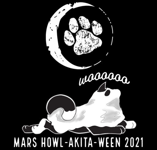 Midwest Akita Rescue Society Howl-Akita-Ween for the Orphans shirt design - zoomed