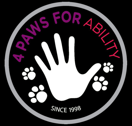 4 Paws for Ability at UK shirt design - zoomed