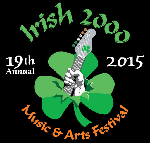 Irish 2000 Music & Arts Festival Fundraiser shirt design - zoomed