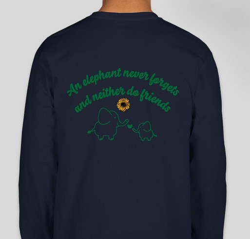 Marik’s Elephants Fundraiser - unisex shirt design - back