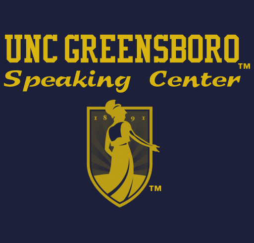 UNCG Speaking Center conference fundraiser shirt design - zoomed
