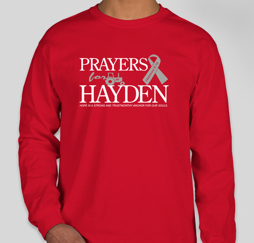 Prayers for Hayden Fundraiser - unisex shirt design - front