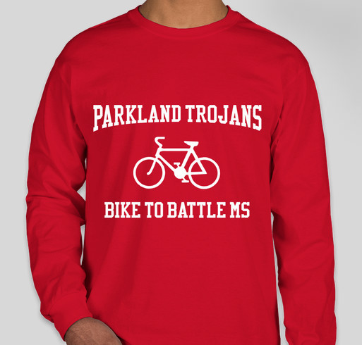 Parkland Trojans Bike to Battle MS Fundraiser - unisex shirt design - front