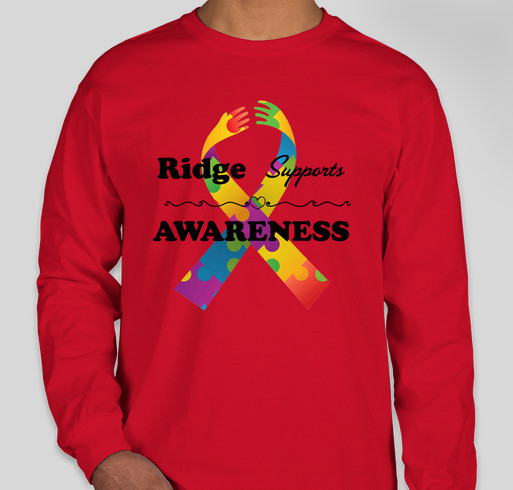 Ridge Rocking Rockets Supports Autism Awareness Fundraiser - unisex shirt design - front