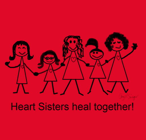 Heart Sisters heal together shirts ARE BACK! shirt design - zoomed