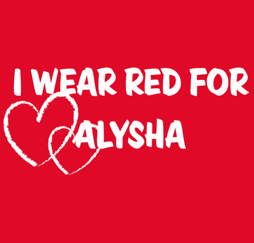 I Wear Red for Alysha shirt design - zoomed
