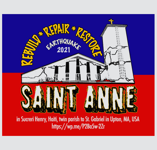 St. Gabriel/St. Anne Haiti Earthquake Relief shirt design - zoomed