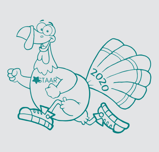 Teal Turkey Trot 2020 shirt design - zoomed