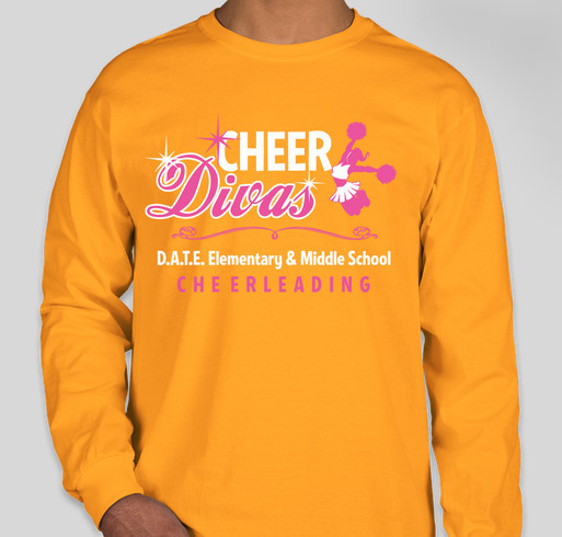 DATE Cheerleaders T-shirt Booster Campaign Fundraiser - unisex shirt design - front