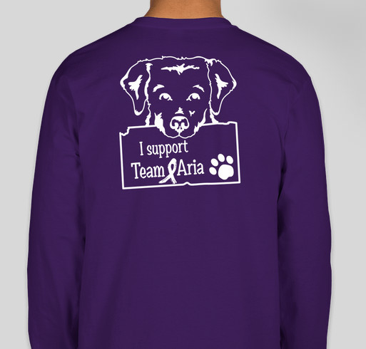 Seizure Assistance Dog for Aria Fundraiser - unisex shirt design - back