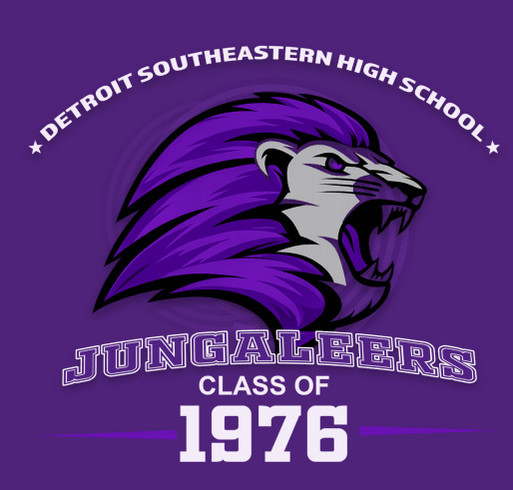 Southeastern Class of 76 screenprints shirt design - zoomed
