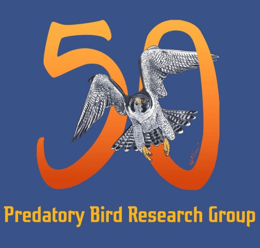 Predatory Bird Research Group Volunteer Swag Relaunch shirt design - zoomed