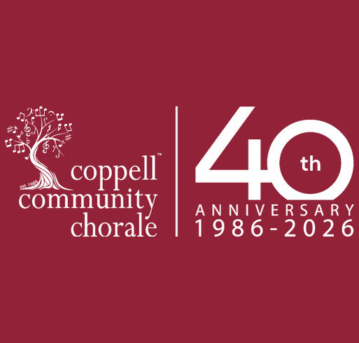 Coppell Community Chorale turns 40!!! shirt design - zoomed