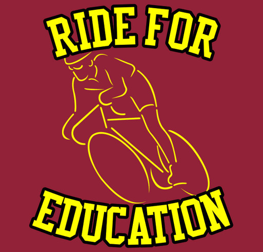 Ride For Education shirt design - zoomed