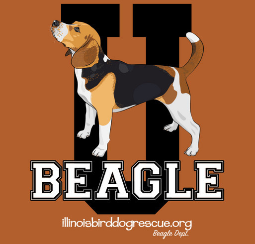 Beagle University shirt design - zoomed