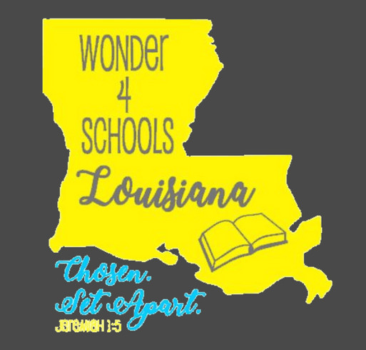 Wonder 4 Schools-Louisiana 2nd Annual shirt design - zoomed