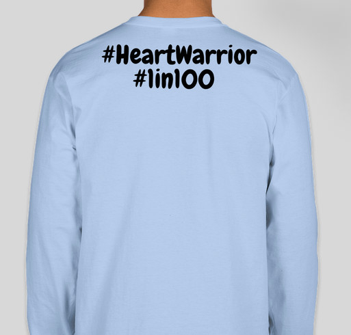 Brilee Heart Warrior Fundraiser - unisex shirt design - back
