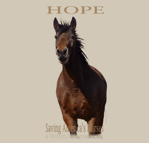 Saving America's Horses - Tees for Horses - by Wild For Life Foundation Charity shirt design - zoomed