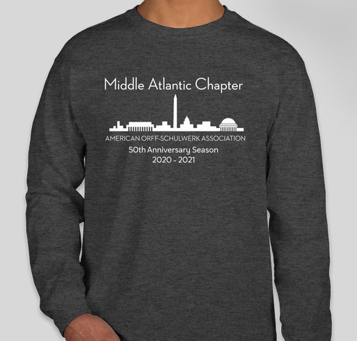 50th Anniversary Shirts for the Middle Atlantic Chapter of the American Orff-Schulwerk Association Fundraiser - unisex shirt design - front