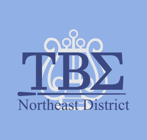 Tau Beta Sigma Northeast District Swag Fundraiser shirt design - zoomed