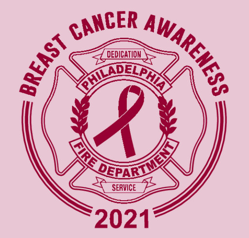 2021 Philadelphia Fire Department Breast Cancer Awareness Fundraiser shirt design - zoomed