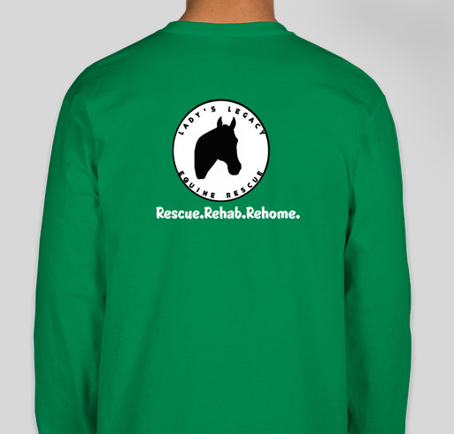 Lady's Legacy Equine Rescue, Inc. Sweatshirt booster Fundraiser - unisex shirt design - back