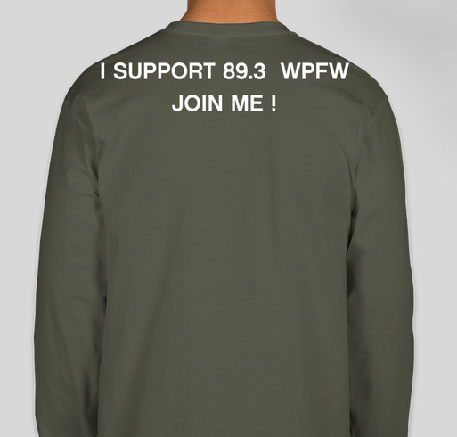 WPFW.89.3 The Struggle Continues Fall Drive T-Shirt (Long Sleeve) Fundraiser - unisex shirt design - back