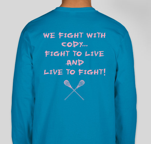 Fight with Cody Fundraiser - unisex shirt design - back