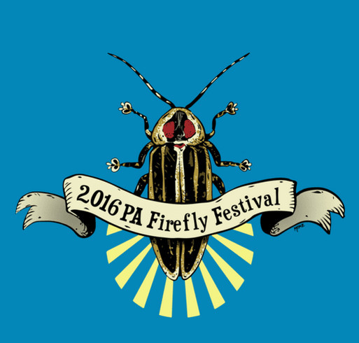 4th Annual PA Firefly Festival shirt design - zoomed
