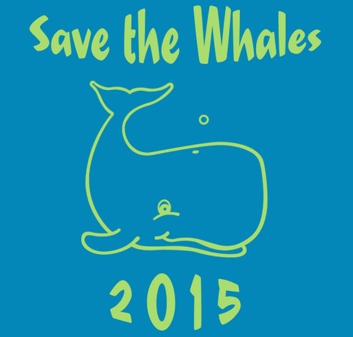 Save The Whales shirt design - zoomed