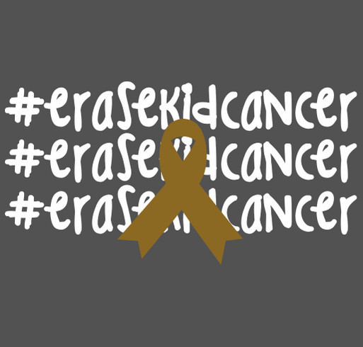 #erasekidcancer® 2023 shirt design - zoomed