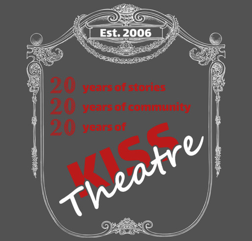 20 years of KISS Theatre shirt design - zoomed