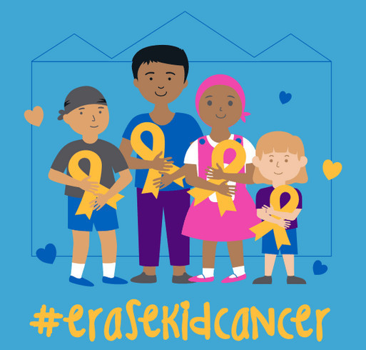 #erasekidcancer® 2024 shirt design - zoomed