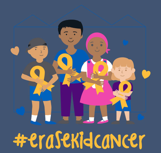 #erasekidcancer® 2024 shirt design - zoomed