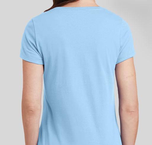 Pink and Blue Breast Cancer Walk Fundraiser - unisex shirt design - back