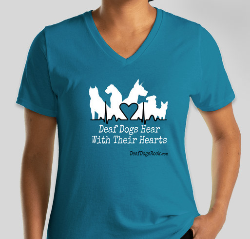 Celebrate National Deaf Dogs Rock Day - Support Deaf Dogs In Need with a Great DDR Shirt Fundraiser - unisex shirt design - front