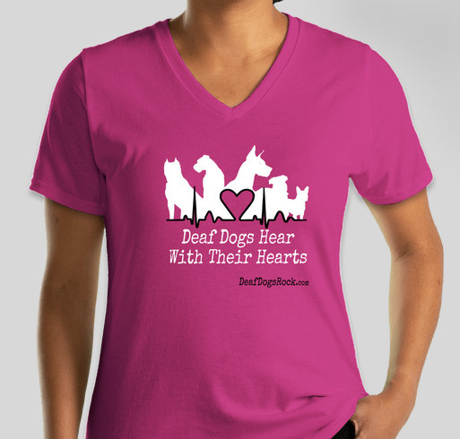 Celebrate National Deaf Dogs Rock Day - Support Deaf Dogs In Need with a Great DDR Shirt Fundraiser - unisex shirt design - front