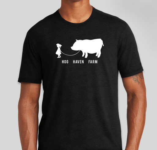 Hog Haven Farm - Girl Walking Pig Fundraiser - unisex shirt design - front