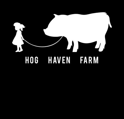 Hog Haven Farm - Girl Walking Pig shirt design - zoomed