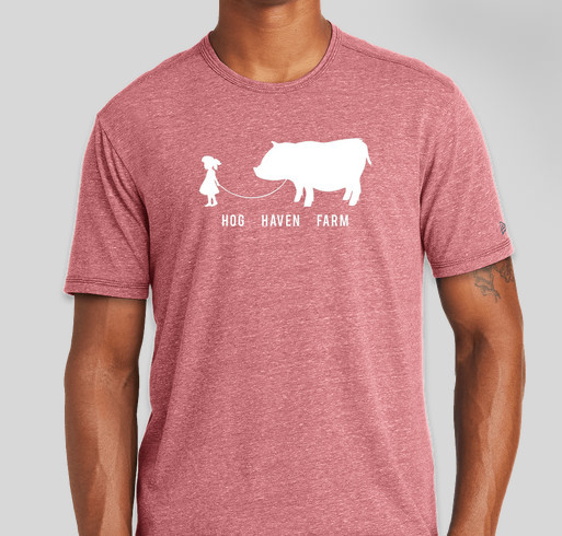 Hog Haven Farm - Girl Walking Pig Fundraiser - unisex shirt design - front