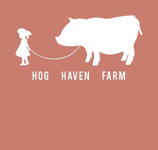 Hog Haven Farm - Girl Walking Pig shirt design - zoomed