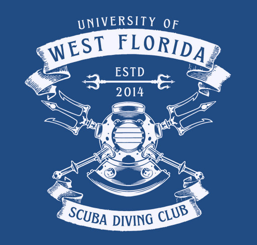 UWF Scuba Club shirt design - zoomed