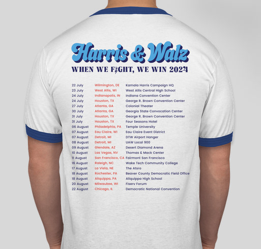 Harris and Walz Fundraising Campaign Fundraiser - unisex shirt design - back