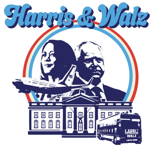 Harris and Walz Fundraising Campaign shirt design - zoomed
