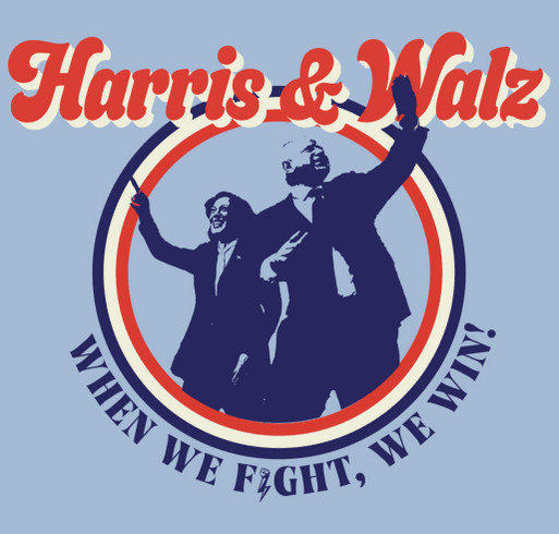 Harris and Walz Fundraising Campaign shirt design - zoomed