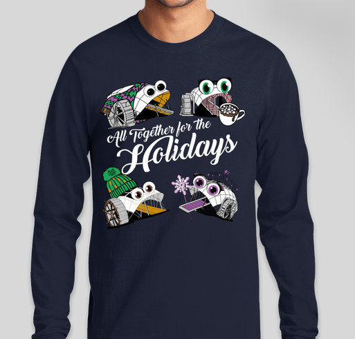 All together for the Holidays! Fundraiser - unisex shirt design - front