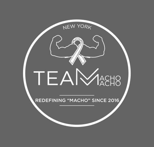 Team Macho Macho Movember Fundraising Month shirt design - zoomed