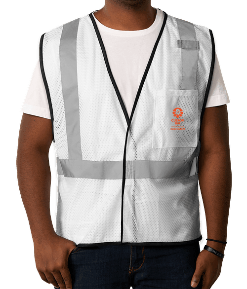 ML Kishigo Non-ANSI Enhanced Visibility Color Safety Vest - White