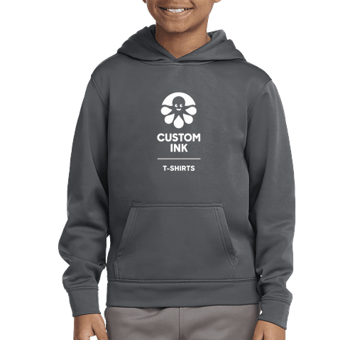 Sport-Tek Youth Performance Pullover Hoodie - Dark Smoke Grey